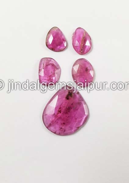 Rubellite Rose Cut Slices